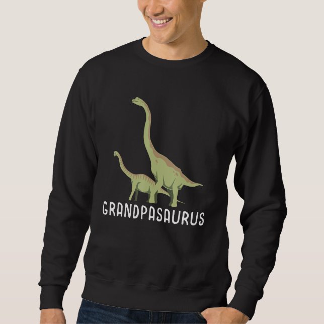 Sudadera Grandpasaurus Grandpa Grandparent Grandfather Pale (Anverso)