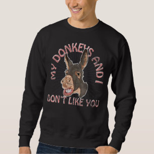 Sudadera Granja animal, mis burros y no me gusta tu burro