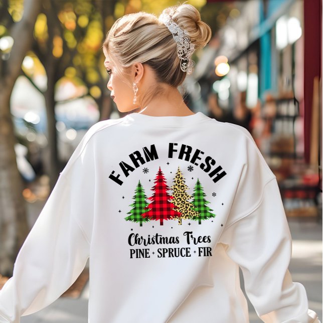 Sudadera Granja Árboles de Navidad frescos (Subido por el creador)