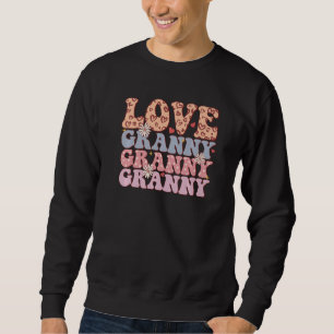 Sudadera Granja de amor retro vintage apilada Granny Valent