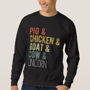 Sudadera Granja De Animales De Cerdo De Gallina De Cabra Pa