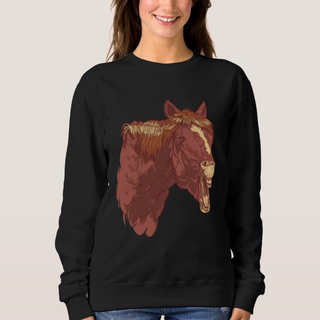 Sudadera Granja de Animales de Equitación Risa Relincho Cab (Anverso)
