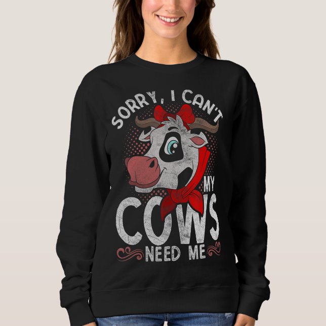 Sudadera Granja de animales Perdón Por No Poder Que Mis Vac (Anverso)