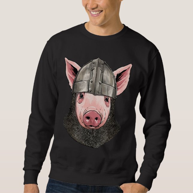 Sudadera Granja de cerdo medieval de caballero templario (Anverso)