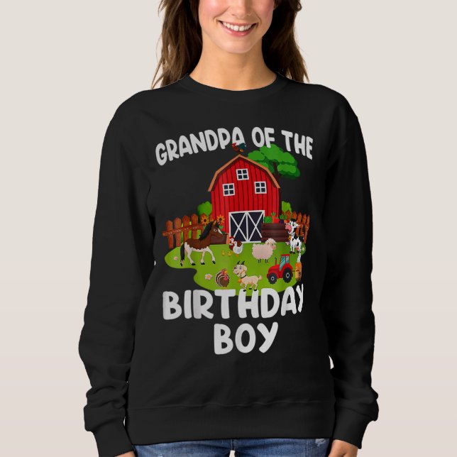 Sudadera Granja de cumpleaños Barnyard Animales Abuelo Cump (Anverso)