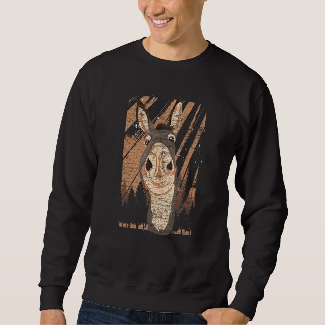 Sudadera Granja de Donkey Animal Face Farmer Donkey (Anverso)
