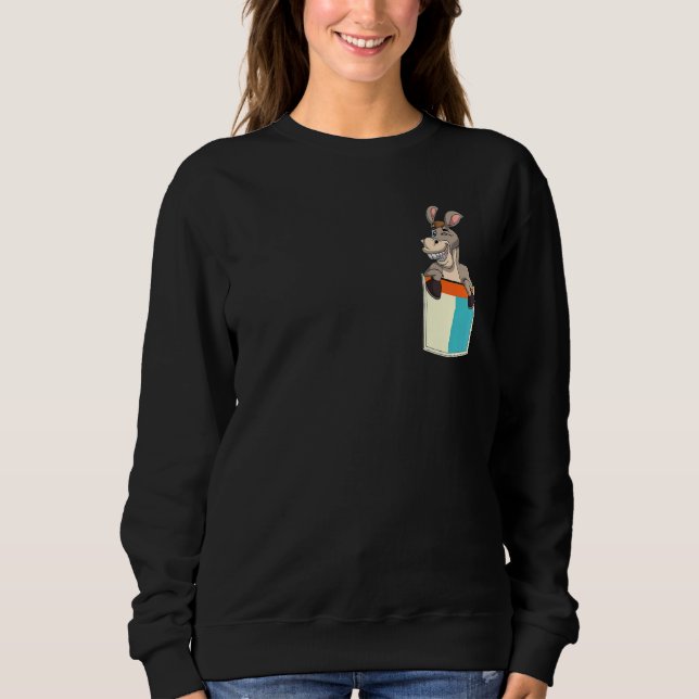Sudadera Granja de grano de Donkey Granjero Granja Cute Poc (Anverso)