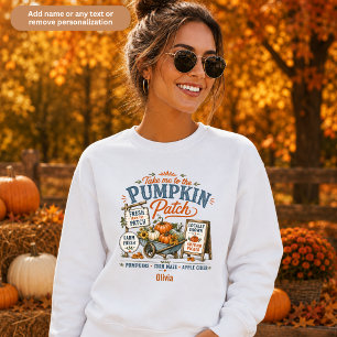 Sudadera Granja de Parche de Calabaza Mercado de Agricultor