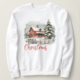 Sudadera Granja de pequeños Navidades de pueblo rústico