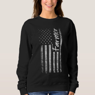 Sudadera Granja de ranchos de bandera norteamericana de gra