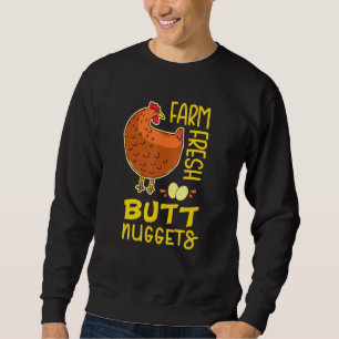 Sudadera Granja Fresca Butt Nuggets Chicken Farmer De Patio