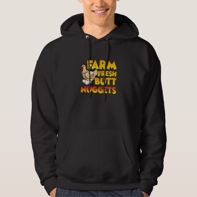 Sudadera Granja Fresca Butt Nuggets Huevos de pollo (Anverso)