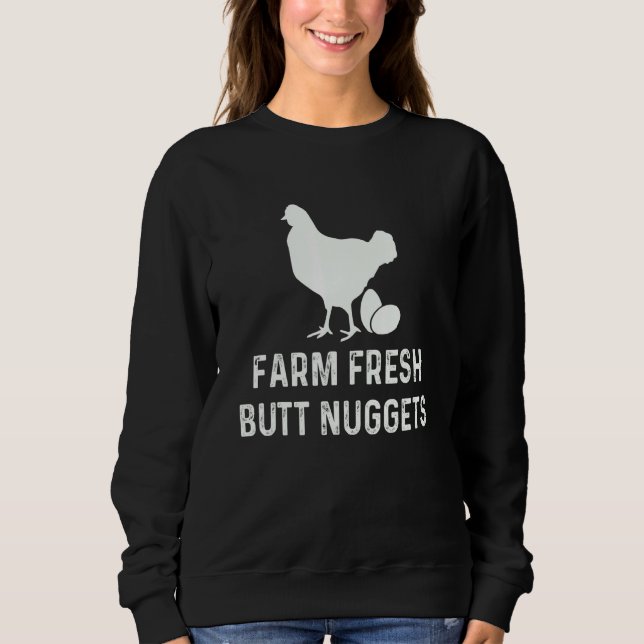 Sudadera Granja Fresca, Nuggets de culto, Granjero de pollo (Anverso)
