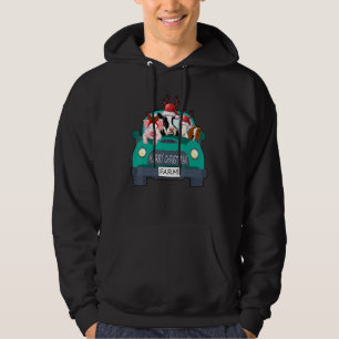 Sudadera Granja Merry Christmas Castles Cow Pig Chicken