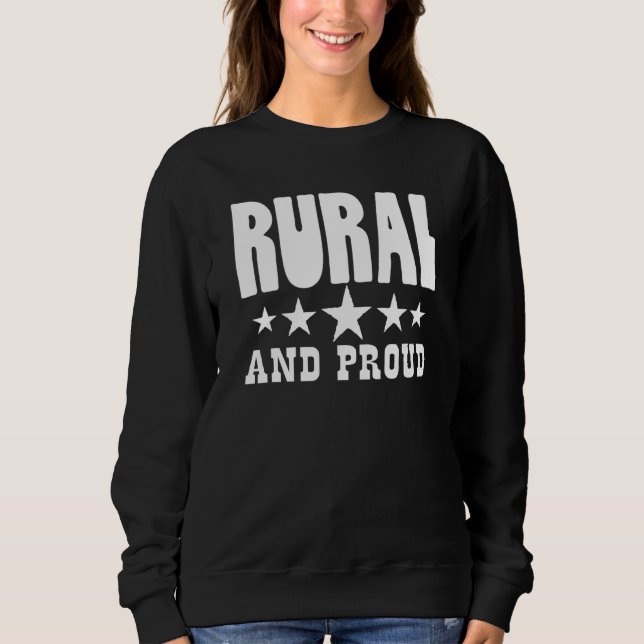 Sudadera Granja rural y cuenta de campo rural y orgullosa (Anverso)