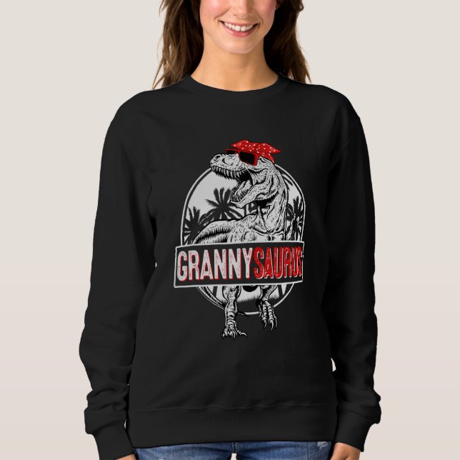 Sudadera Granja Saurus Dinosaur Grannysaurus Rex (Anverso)