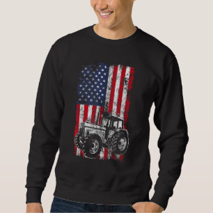 Sudadera Granjero Agrícola Patriótico Granjero Usa Tractore
