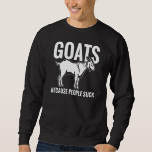 Sudadera Granjero de cabras porque la gente se muerde