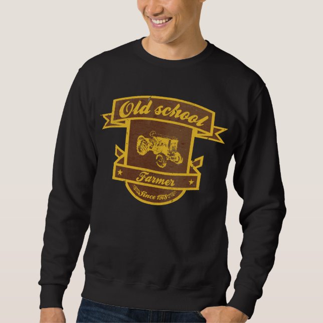 Sudadera Granjero de la escuela vieja (Anverso)
