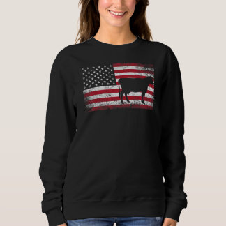 Sudadera Granjero De Vacas 4 De Julio Bandera Estadounidens