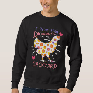 Sudadera Granjero Retro Futurista de Pollos de Corral  1