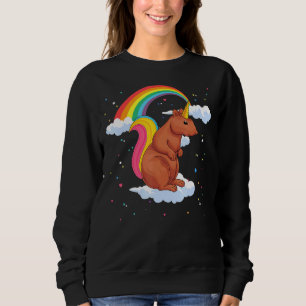 Sudadera Grano de animales silvestres Arcoiris claveles Uni