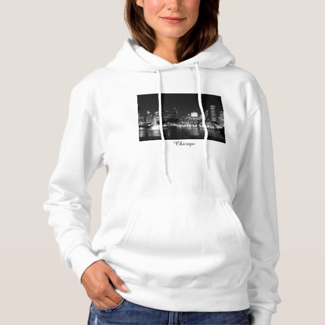 Sudadera Grant Park Chicago Grayscale (Anverso)