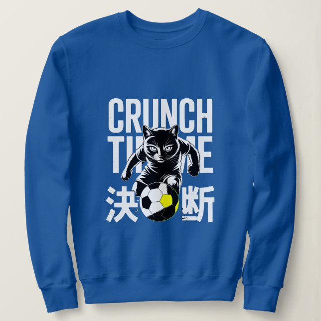 Sudadera Graphic Crunch Time Soccer Cat For Athletes & Team (Anverso del diseño)