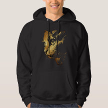 Graphique Élégant Chat Noir et Or Texturé
