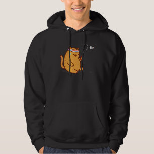 Sudadera Grasa divertida jugando Badminton