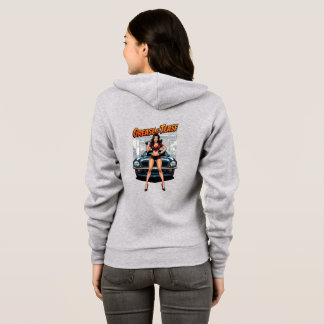Sudadera Grasa y Tentación – Chica Pin-Up de Hot Rod