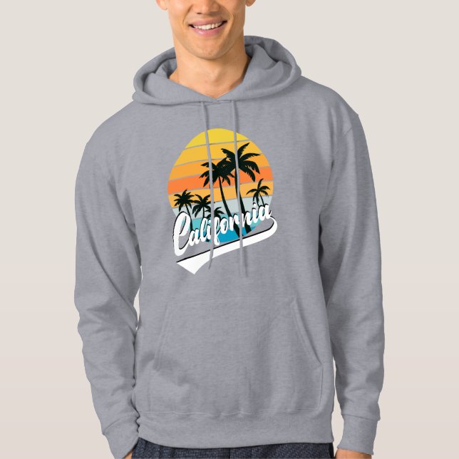 Sudadera Gray California Retro Sunset Hoodie (Anverso)