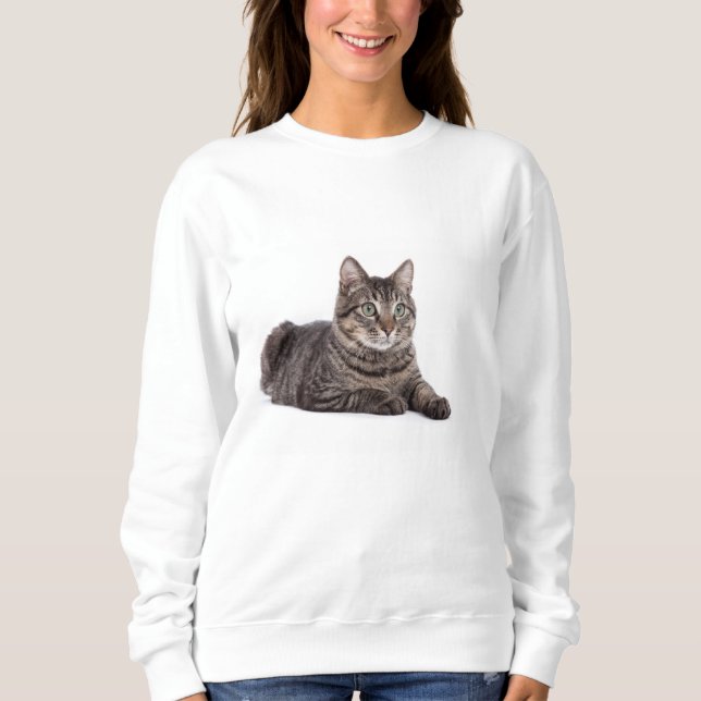Sudadera Gray Tabby Cat (Anverso)