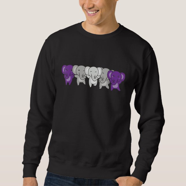 Sudadera Graysexual Flag Pride Month Lgbtq Graysexual Eleph (Anverso)