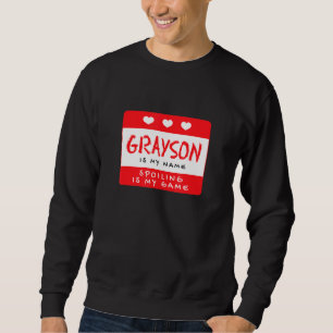 Sudadera Grayson es mi nombre Personalizado de apodos perso