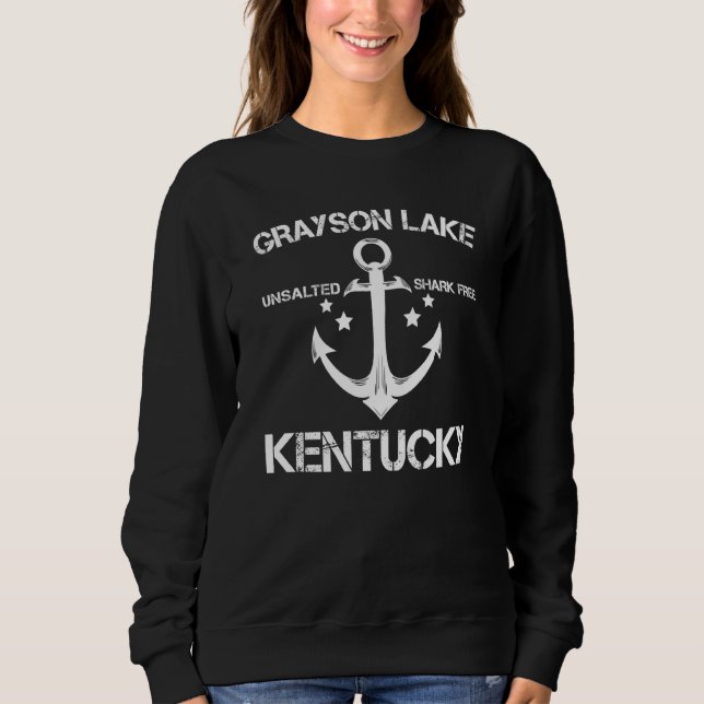 Sudadera Grayson Lake Kentucky Gracioso Camping Pesquero Ve (Anverso)