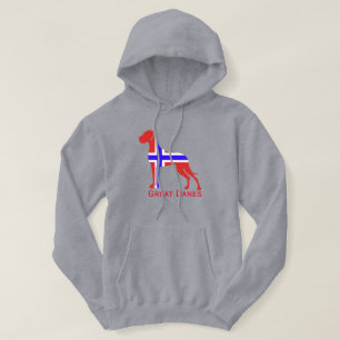 Sudadera Great Dane azul blanco
