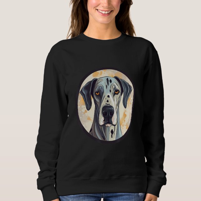 Sudadera Great Dane Dog Cute Dog Breed Dog Motif (Anverso)