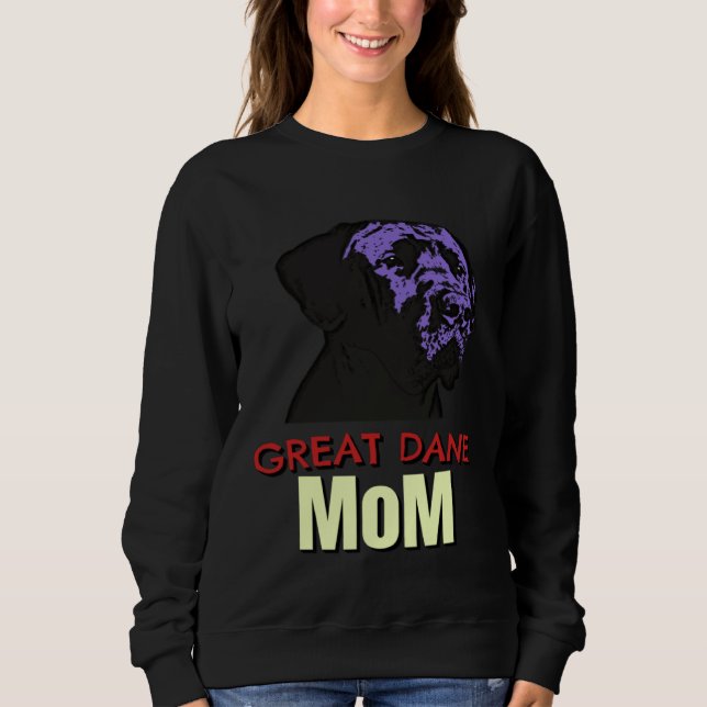 Sudadera Great Dane Mom Cute Dog Great Dane (Anverso)