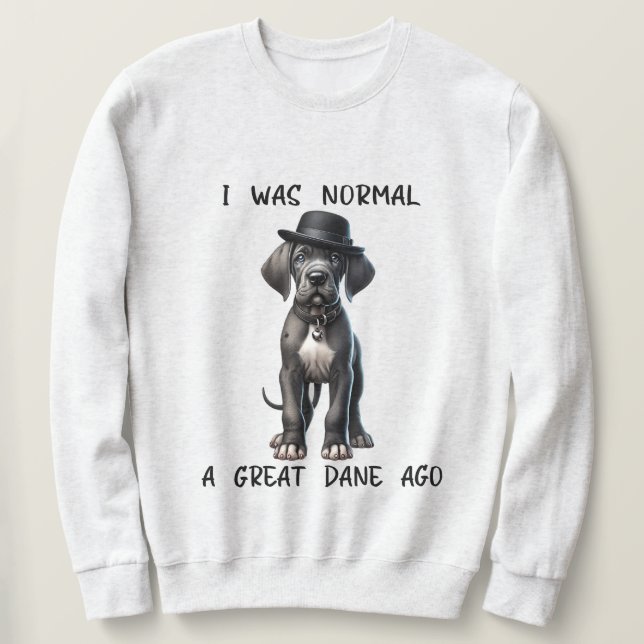 Sudadera Great Dane Puppy Funny (Anverso del diseño)