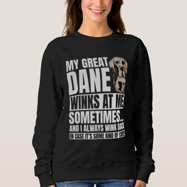 Sudadera Great Dane Winks Gentle Dog Fur Parent German Mas (Anverso)