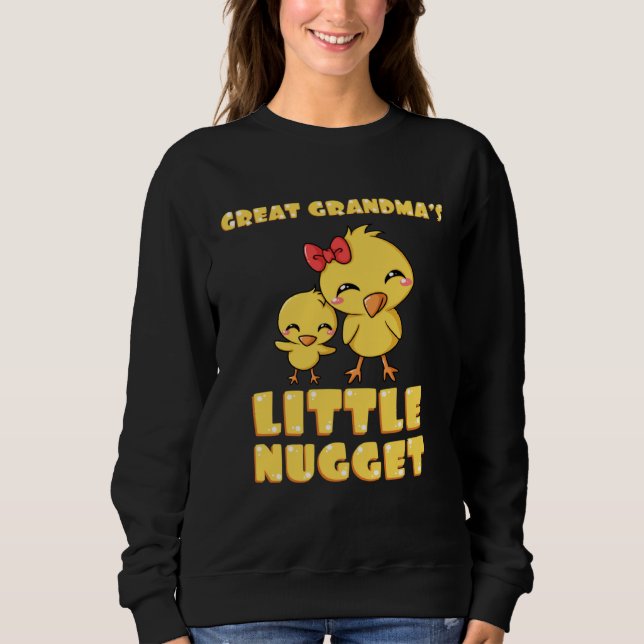 Sudadera Great Grandma's Little Nugget Chicken Lover Mother (Anverso)