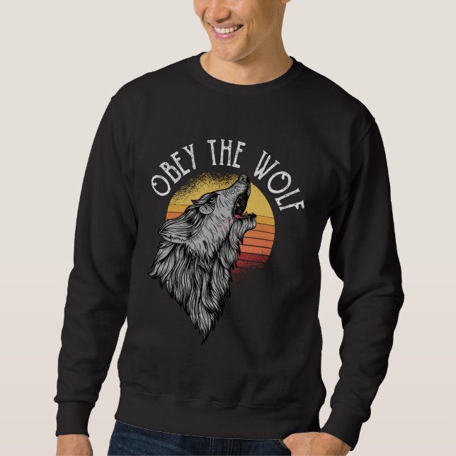 Sudadera Great obedience of the wolf motif (Anverso)