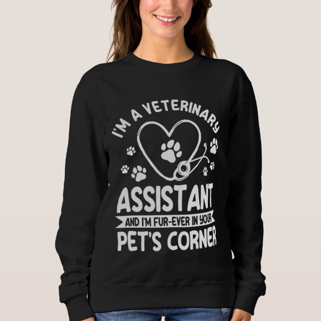Sudadera Great Veterinary Assistant Saying Animal Caretaker (Anverso)