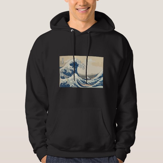 Sudadera Great Wave off Kanagawa Katsushika Hokusai Art Sur (Anverso)
