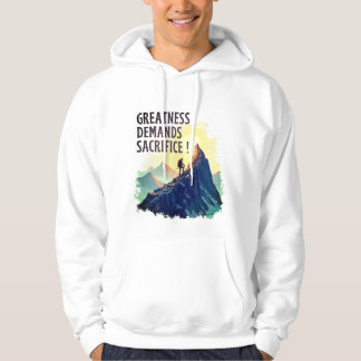 Sudadera Greatness Demands Sacrifice Hoodie – Motivational