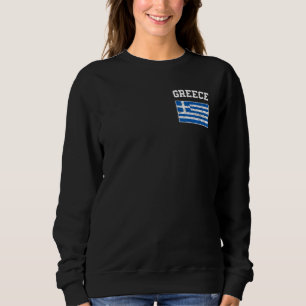 Sudadera Grecia Bandera Griega Orgullo Familia Hombres Muje