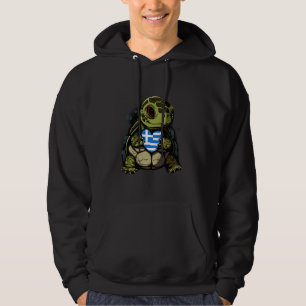 Sudadera Grecia Bandera Tortuga Corazón Griega Raíces helén
