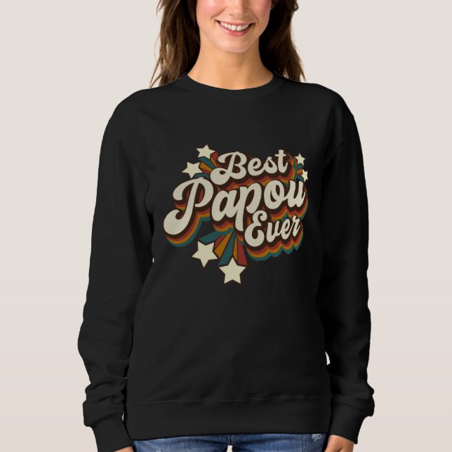 Sudadera Greek Papou Grandpa  Best Papou Ever (Anverso)