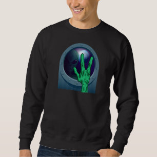 Sudadera Green Alien Head Ufo Believe Area 51 Space Get In